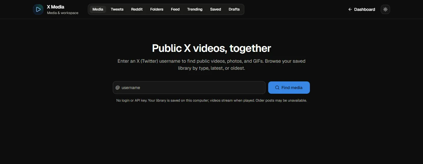 X Media screenshot